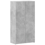 Betonszürke szerelt fa irattartó szekrény 60 x 32 x 115 cm 2