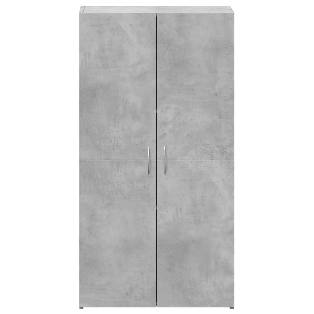 Betonszürke szerelt fa irattartó szekrény 60 x 32 x 115 cm 4