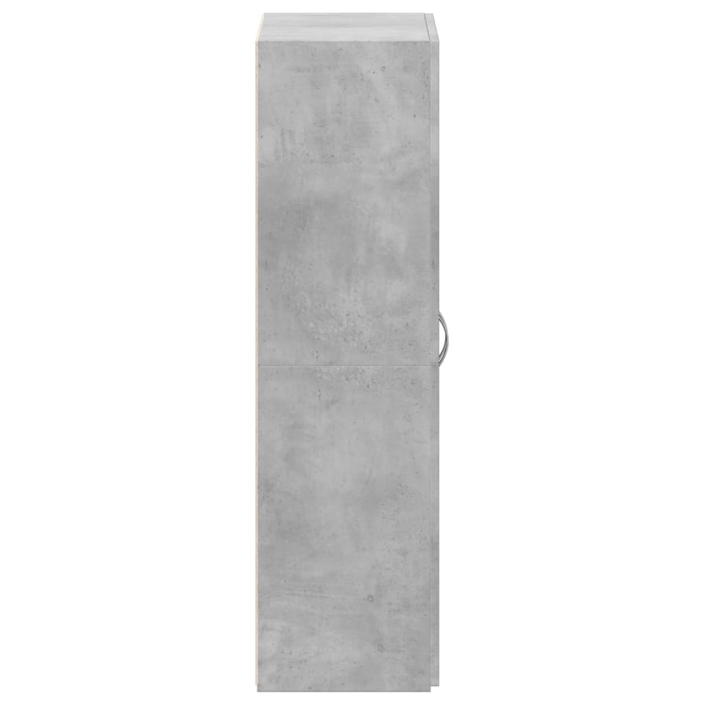 Betonszürke szerelt fa irattartó szekrény 60 x 32 x 115 cm 5
