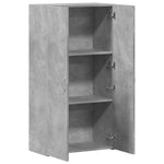 Betonszürke szerelt fa irattartó szekrény 60 x 32 x 115 cm 7