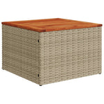 10 részes bézs polyrattan kerti ülőgarnitúra párnával 6