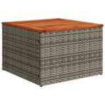 8 részes szürke polyrattan kerti ülőgarnitúra párnákkal 6