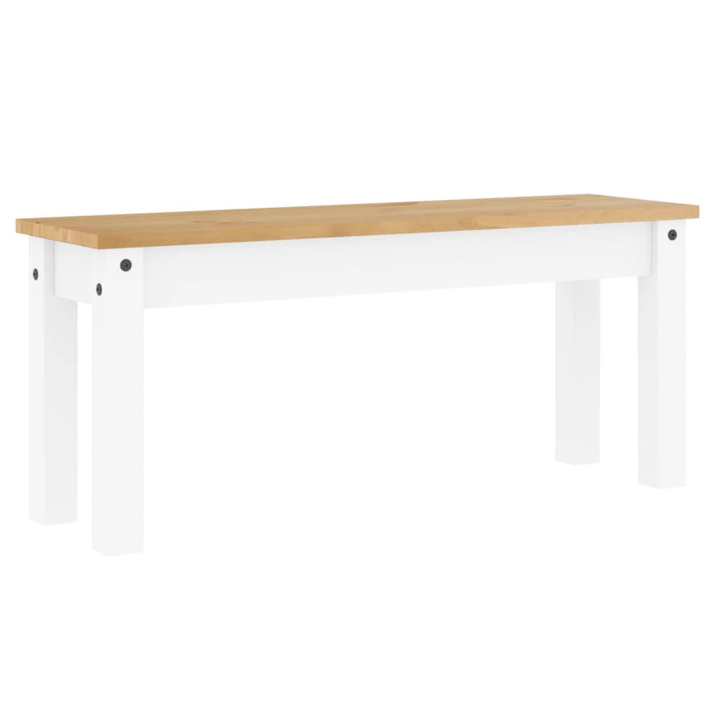 PANAMA fehér tömör fenyőfa étkezőpad 105 x 30 x 45 cm 6