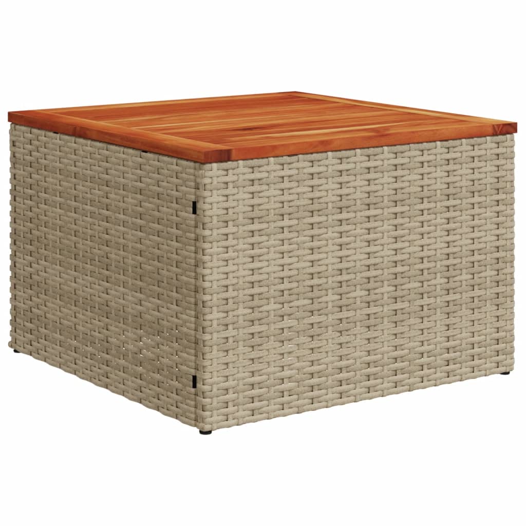 7 részes bézs polyrattan kerti ülőgarnitúra párnákkal 5