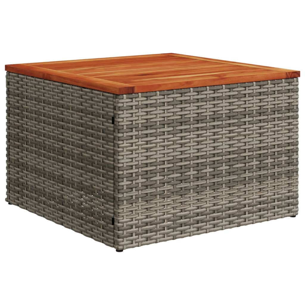 9 db szürke polyrattan kerti kanapégarnitúra párnákkal 4