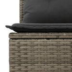 8 részes szürke polyrattan kerti ülőgarnitúra párnákkal 8