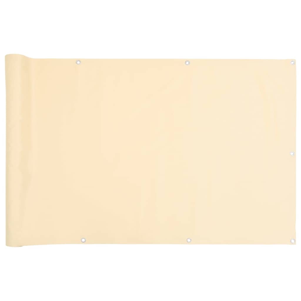 Krémszínű PVC belátás elleni erkélyparaván 700x75 cm 2