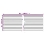 10 db szürke PVC belátás elleni árnyékoló 252,5 x 19 cm 6