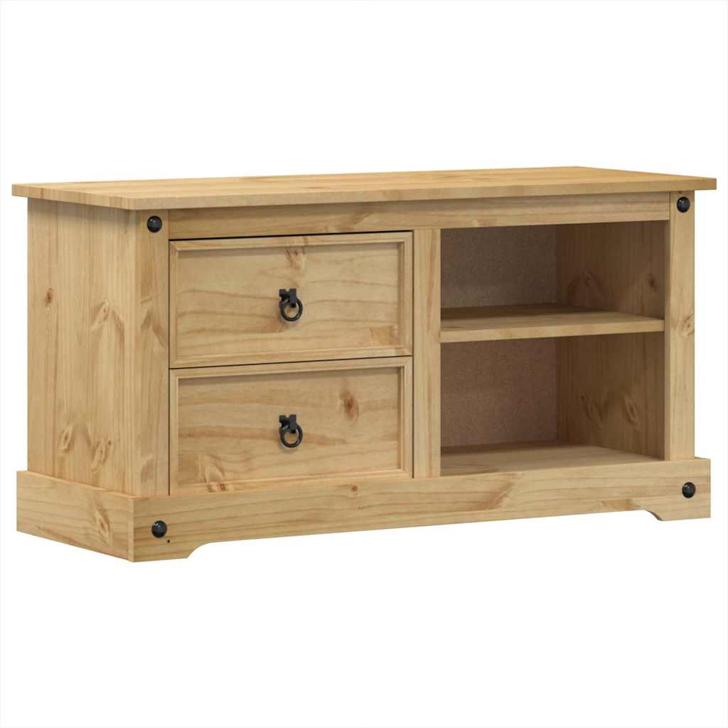Corona tömör fenyőfa TV-szekrény 100 x 40 x 52 cm 2