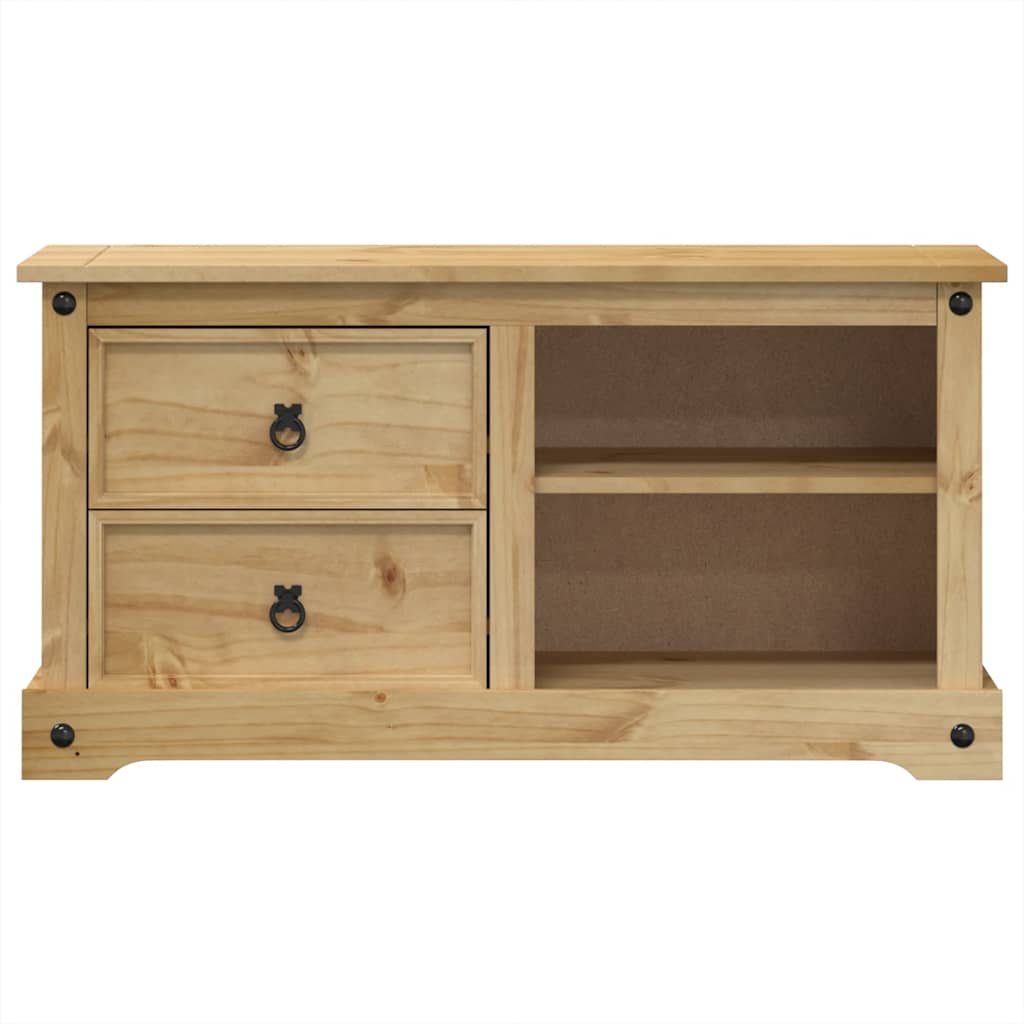Corona tömör fenyőfa TV-szekrény 100 x 40 x 52 cm 4