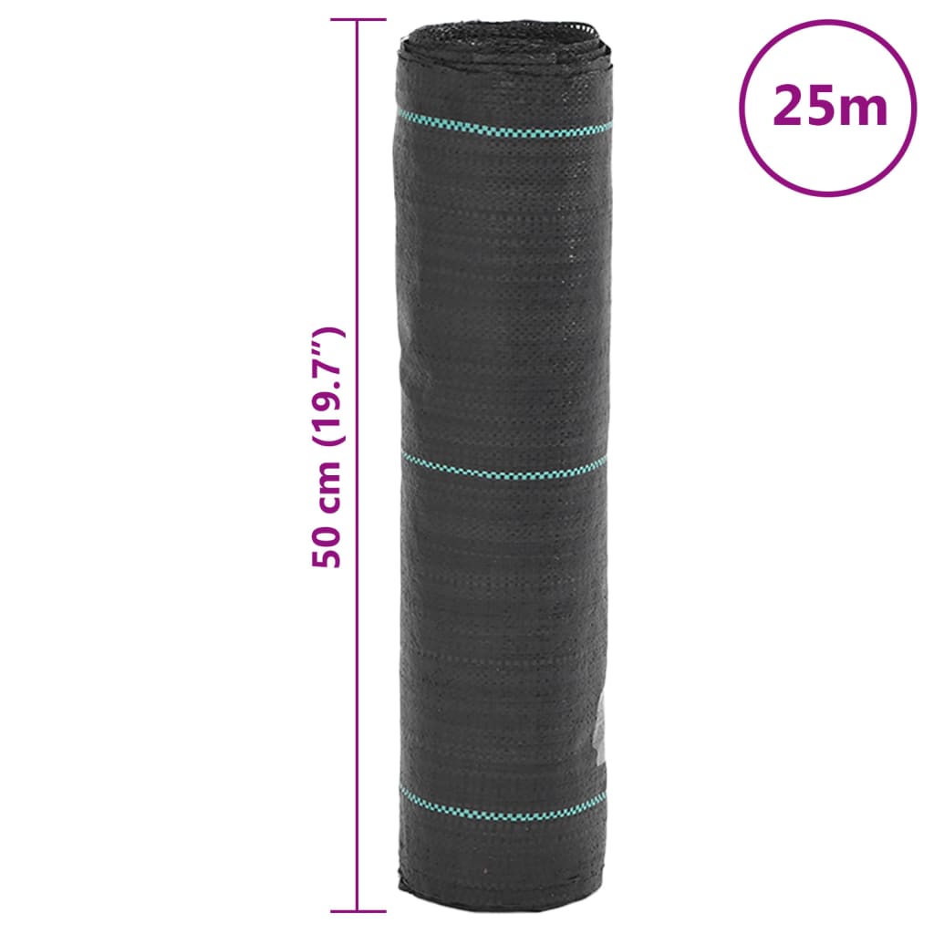 Fekete PP talajtakaró membrán 0,5x25 m 8
