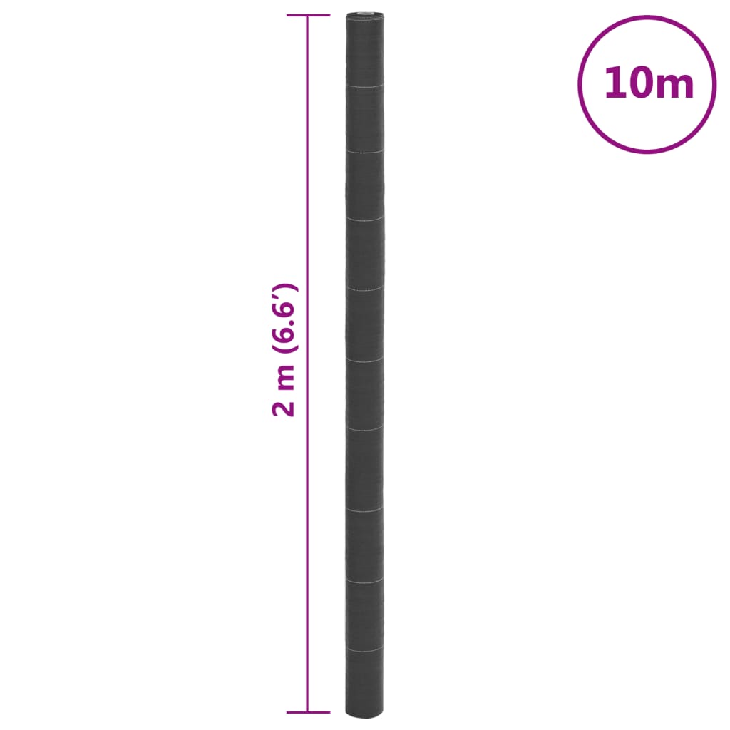 Fekete PP talajtakaró membrán 2x10 m 8