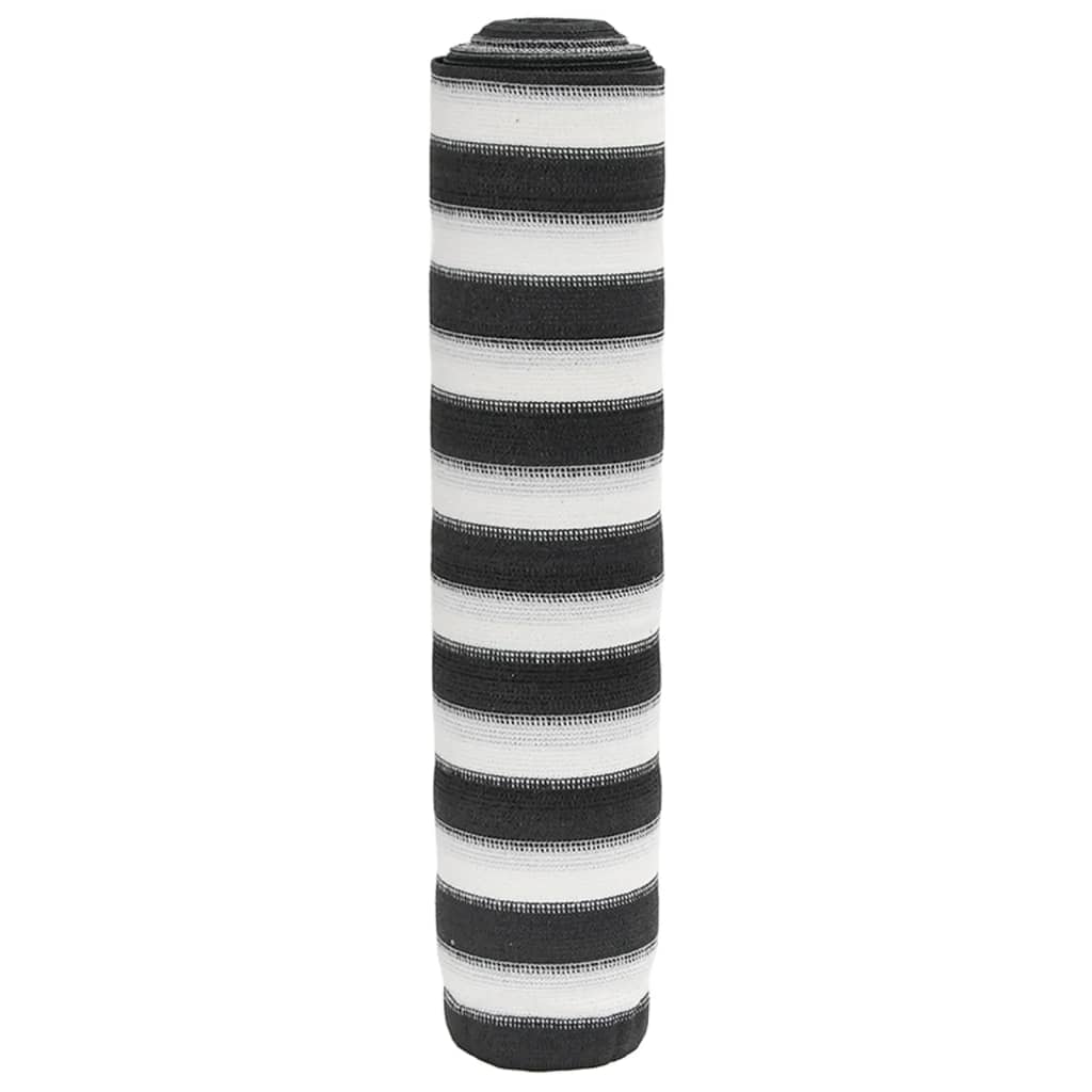 Antracitszürke és fehér HDPE belátásgátló háló 1,8x25 m 75 g/m²