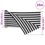 Antracitszürke és fehér HDPE belátásgátló háló 1,8x25 m 75 g/m² 8