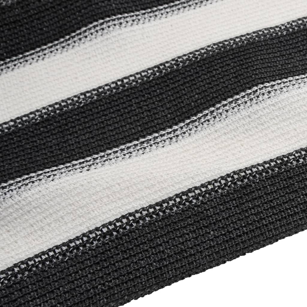 Antracitszürke és fehér HDPE belátásgátló háló 3,6x10 m 75 g/m² 5