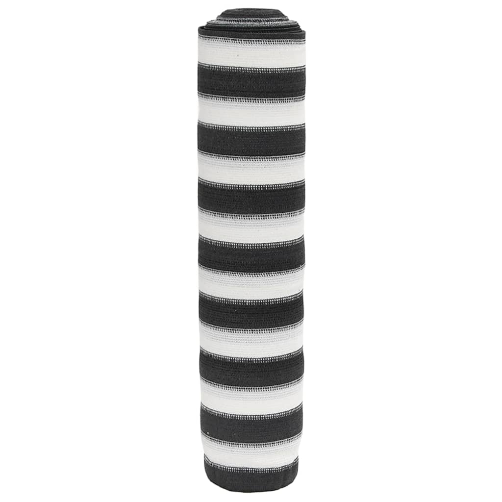 Antracitszürke és fehér HDPE belátásgátló háló 1,8x10m 150 g/m²
