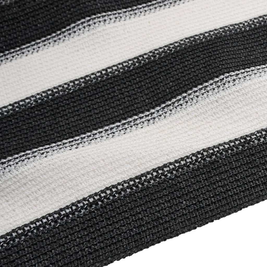 Antracitszürke és fehér HDPE belátásgátló háló 1,8x10m 150 g/m² 5