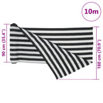 Antracitszürke és fehér HDPE belátásgátló háló 1,8x10m 150 g/m² 8