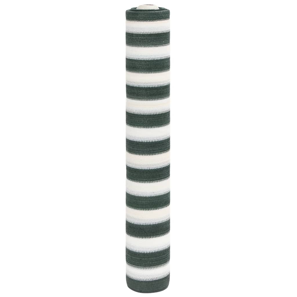 Zöld és fehér HDPE belátásgátló háló 1,8 x 25 m 195 g/m²