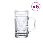 6 db üveg söröskorsó fogantyúval 500 ml 2