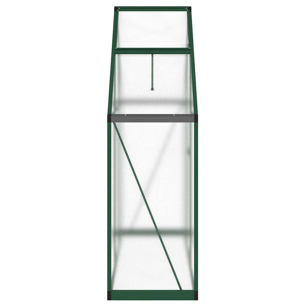 Zöld alumínium melegház alapvázzal 169 x 58 x 195 cm 4