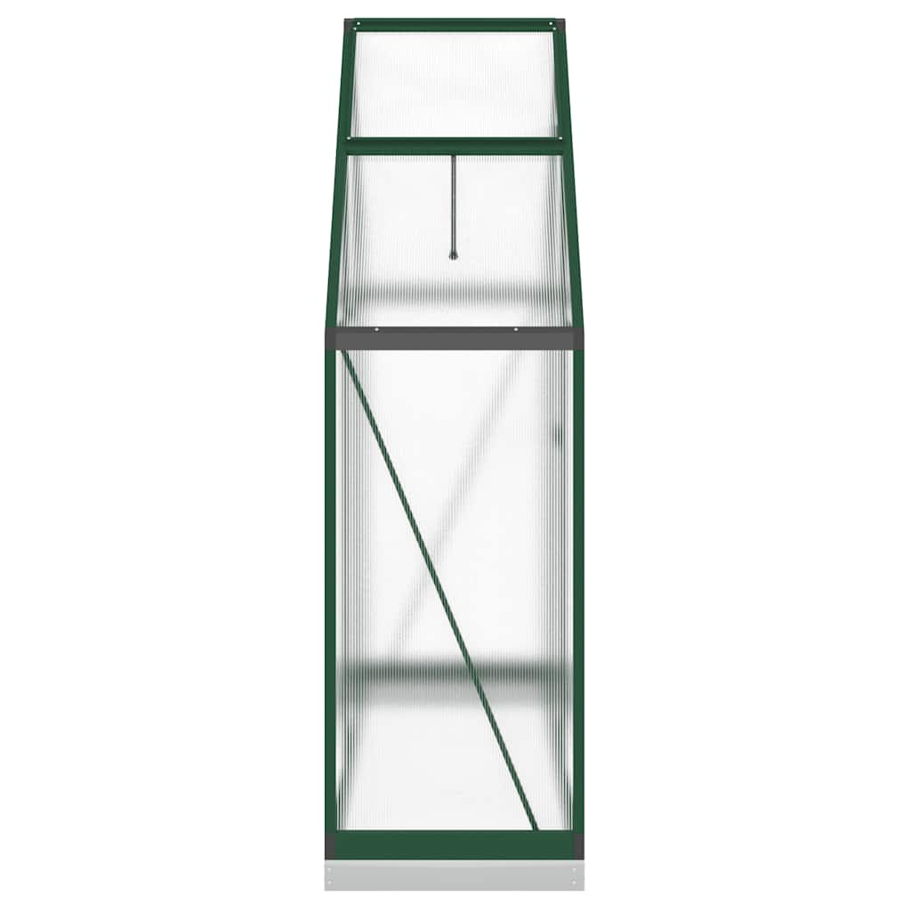 Zöld alumínium melegház alapvázzal 169 x 58 x 202 cm 4