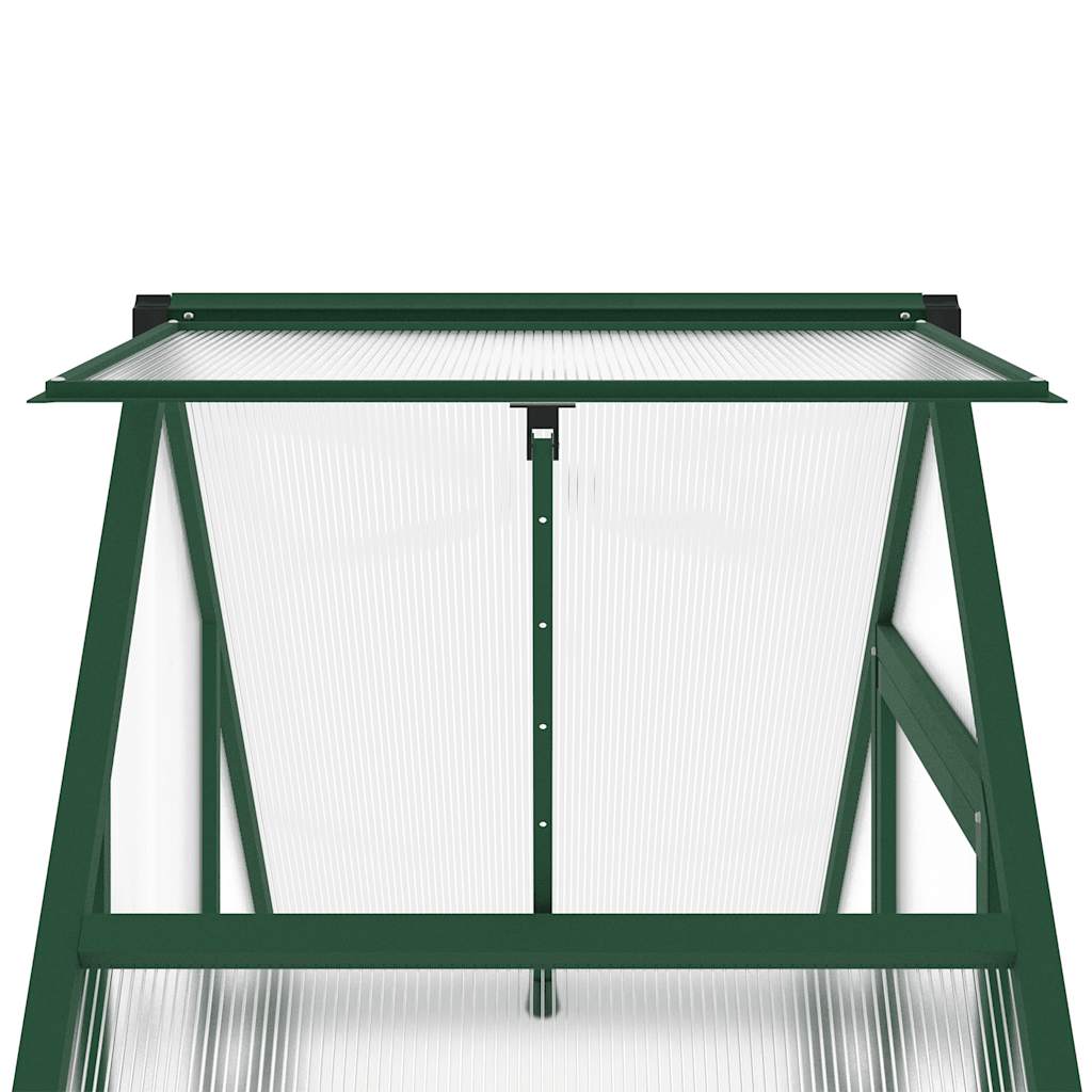 Zöld alumínium melegház alapvázzal 169 x 58 x 202 cm 9