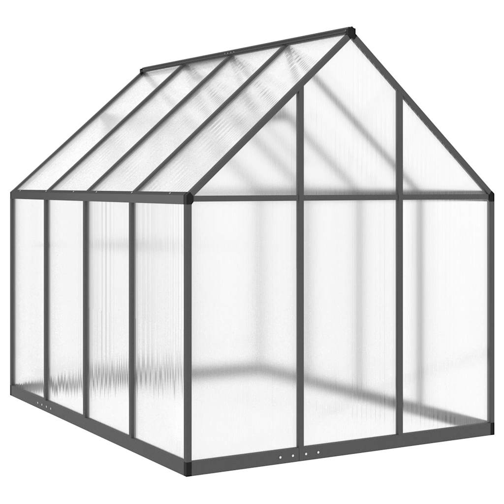 Antracitszürke alumínium melegház alapvázzal 224 x 169 x 195 cm 5