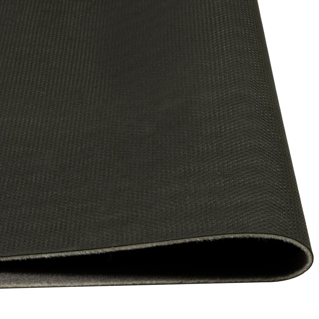 Fekete reggeli mintás mosható bársony konyhaszőnyeg 60x300 cm 4