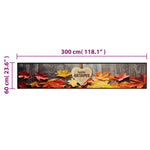 Mosható őszi mintás bársony konyhaszőnyeg 60 x 300 cm 5