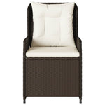 2 db barna polyrattan dönthető kerti szék 5