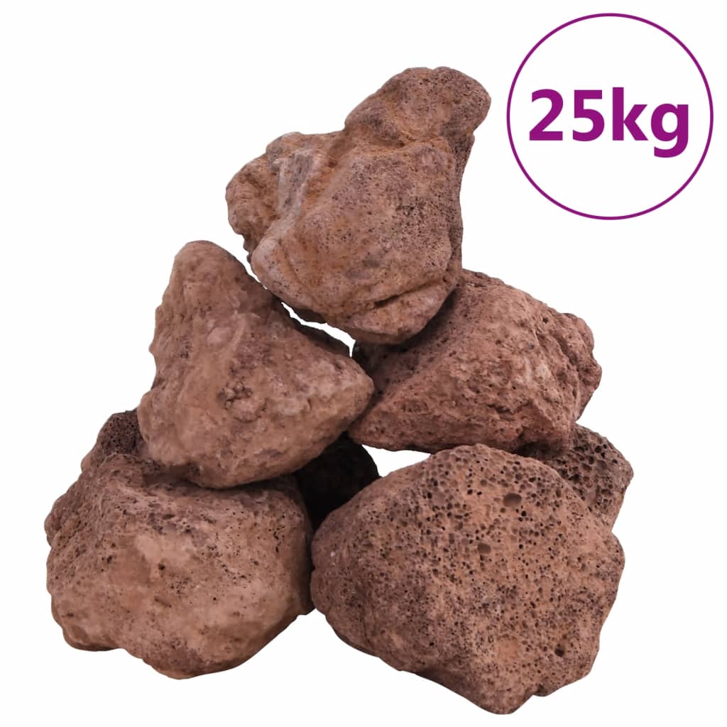 Piros vulkanikus kőzetek 10-30 cm 25 kg 2