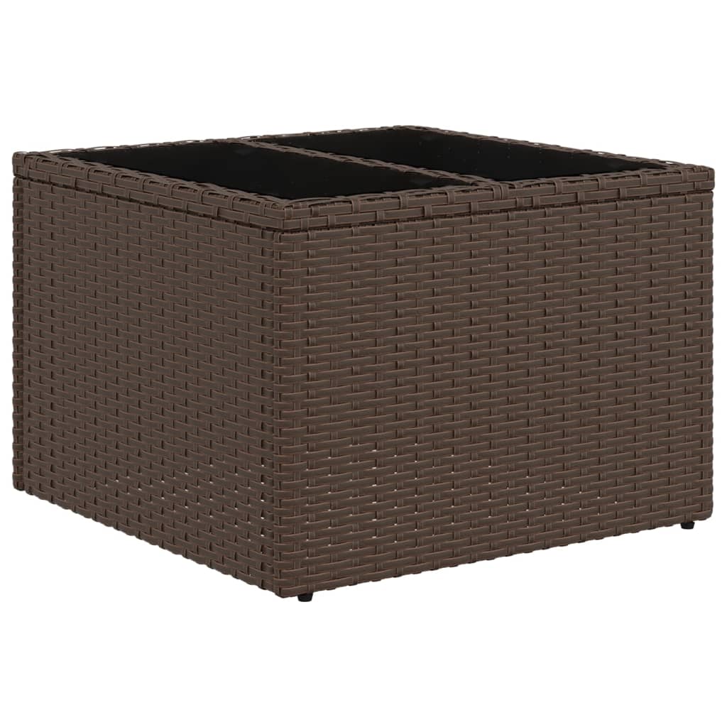 6 db barna polyrattan kerti kanapégarnitúra párnákkal 8