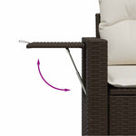 6 részes barna polyrattan kerti ülőgarnitúra párnával 3
