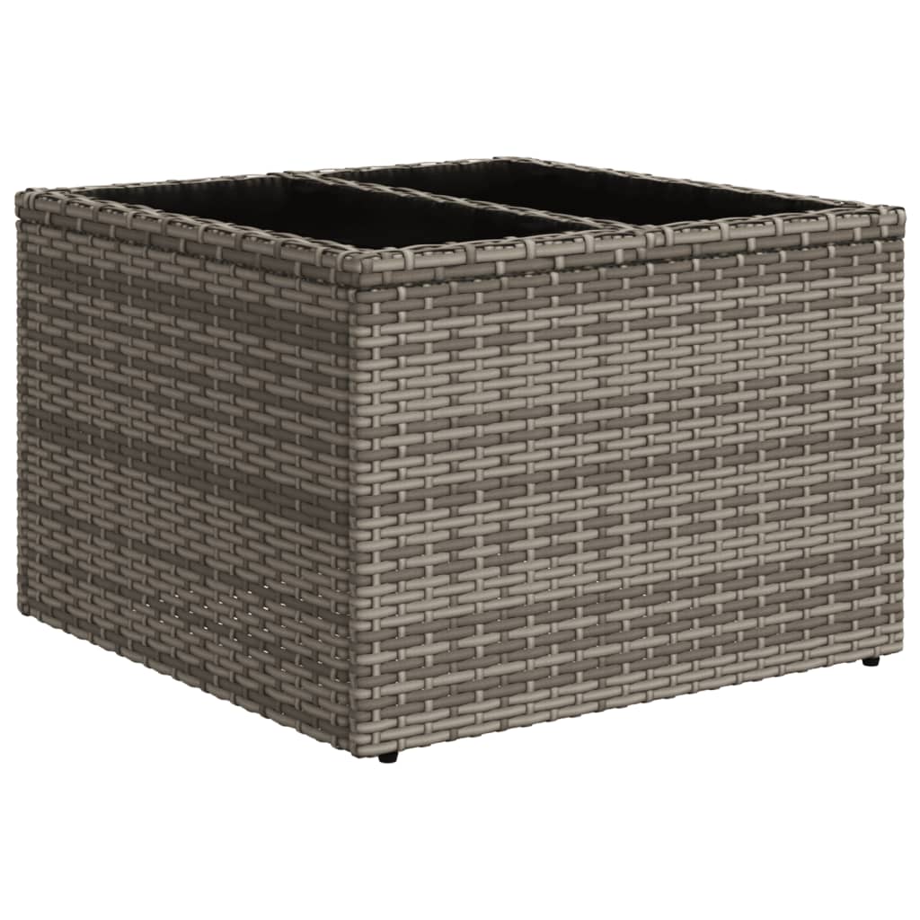 7 részes szürke polyrattan kerti ülőgarnitúra párnákkal 7