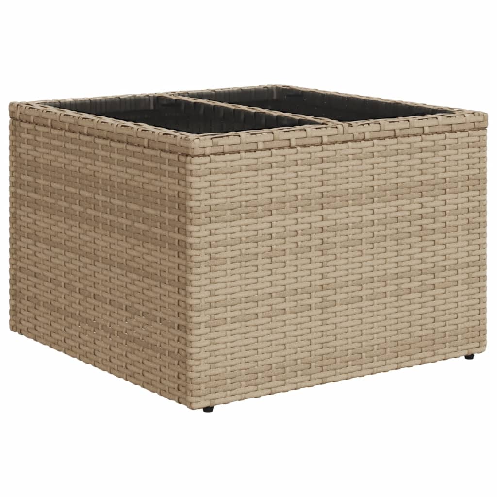 10 részes bézs polyrattan kerti ülőgarnitúra párnával 5