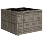 11 részes szürke polyrattan kerti ülőgarnitúra párnákkal 5