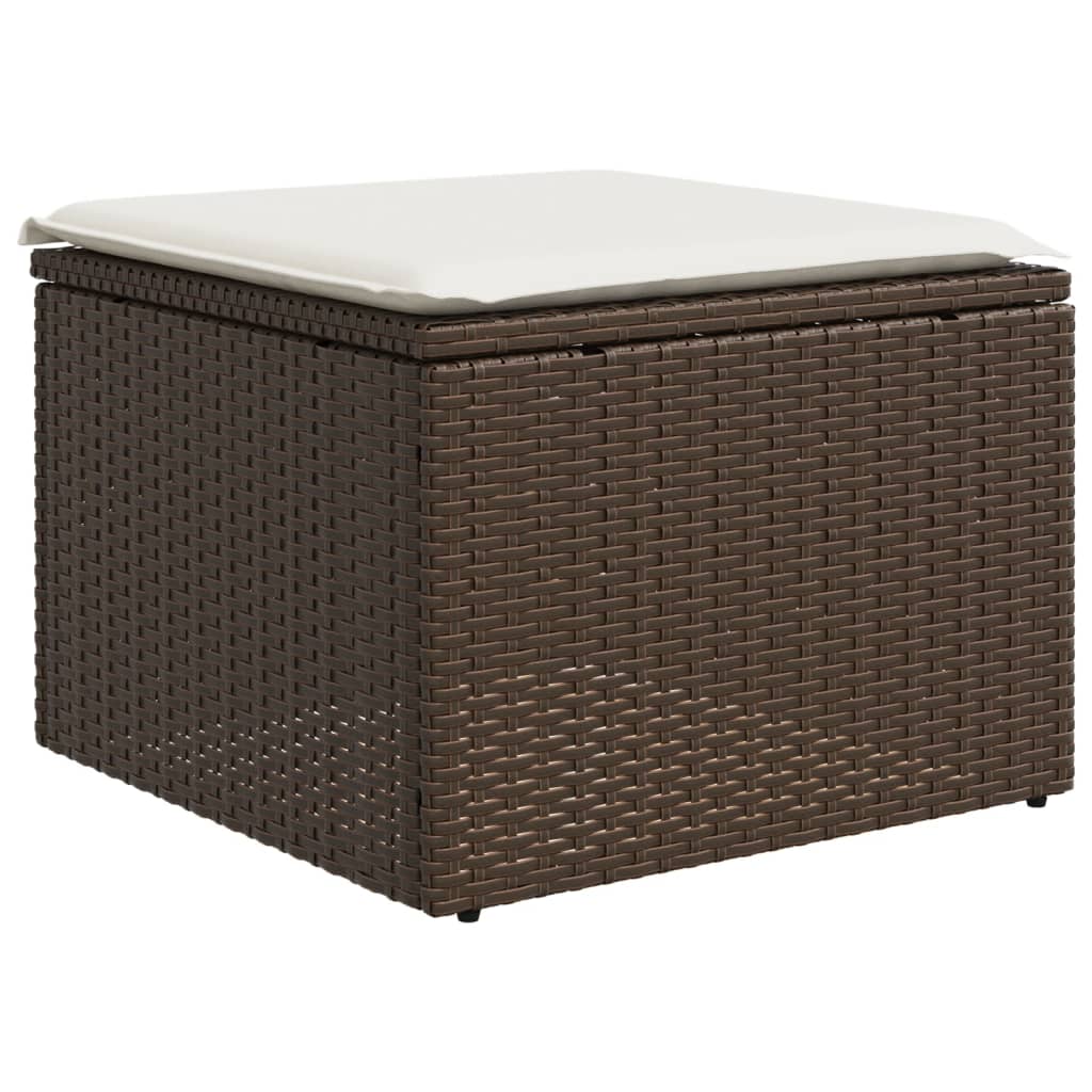 6 részes barna polyrattan kerti ülőgarnitúra párnával 5