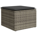 6 részes szürke polyrattan kerti ülőgarnitúra párnákkal 5