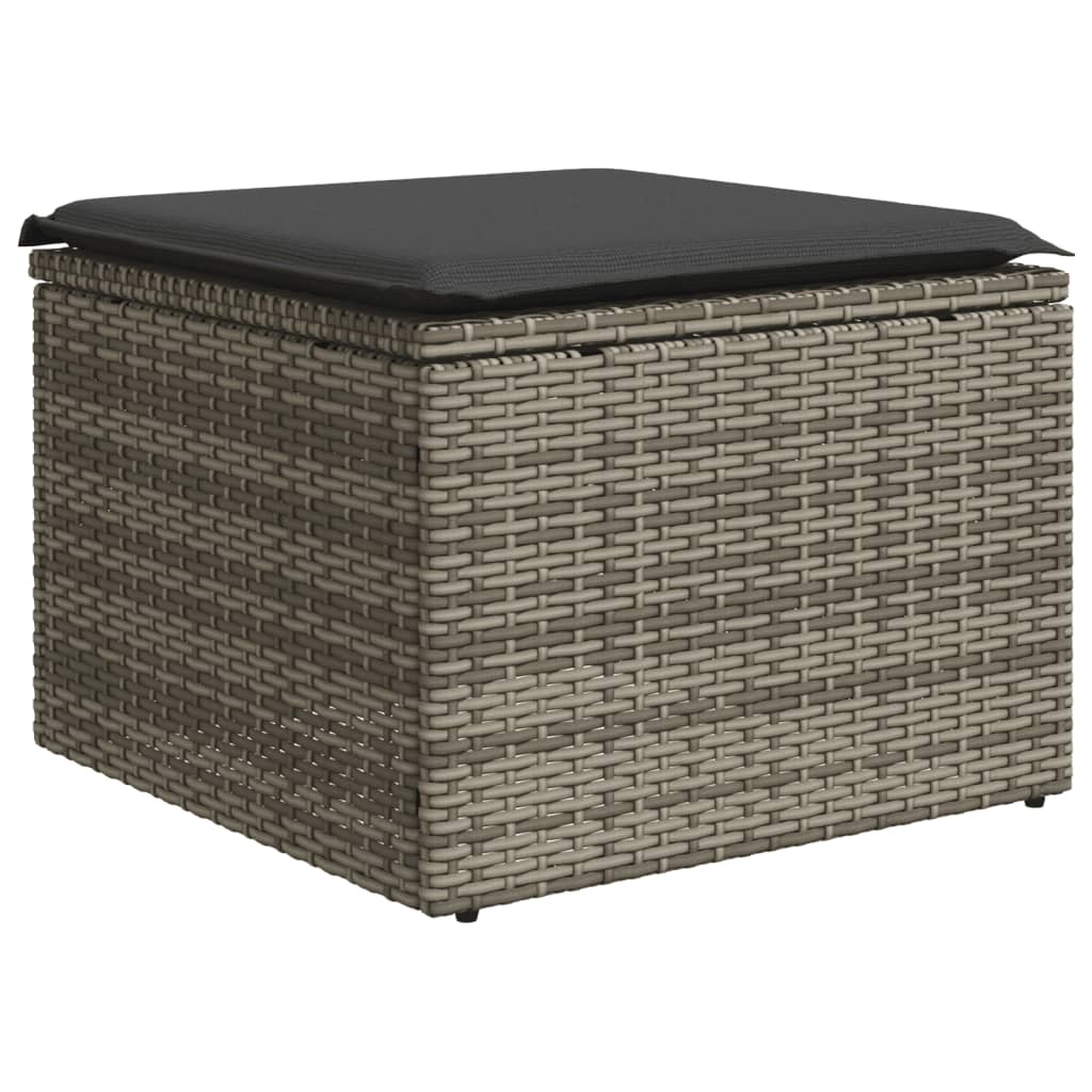 6 részes szürke polyrattan kerti ülőgarnitúra párnákkal 5
