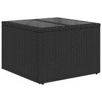 8 db fekete polyrattan kerti kanapégarnitúra párnákkal 4