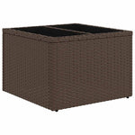 7 részes barna polyrattan kerti ülőgarnitúra párnákkal 7