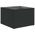 7 részes fekete polyrattan kerti ülőgarnitúra párnával 6