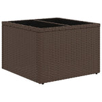 10 db barna polyrattan kerti kanapégarnitúra párnákkal 4