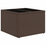 11 db barna polyrattan kerti kanapégarnitúra párnákkal 4