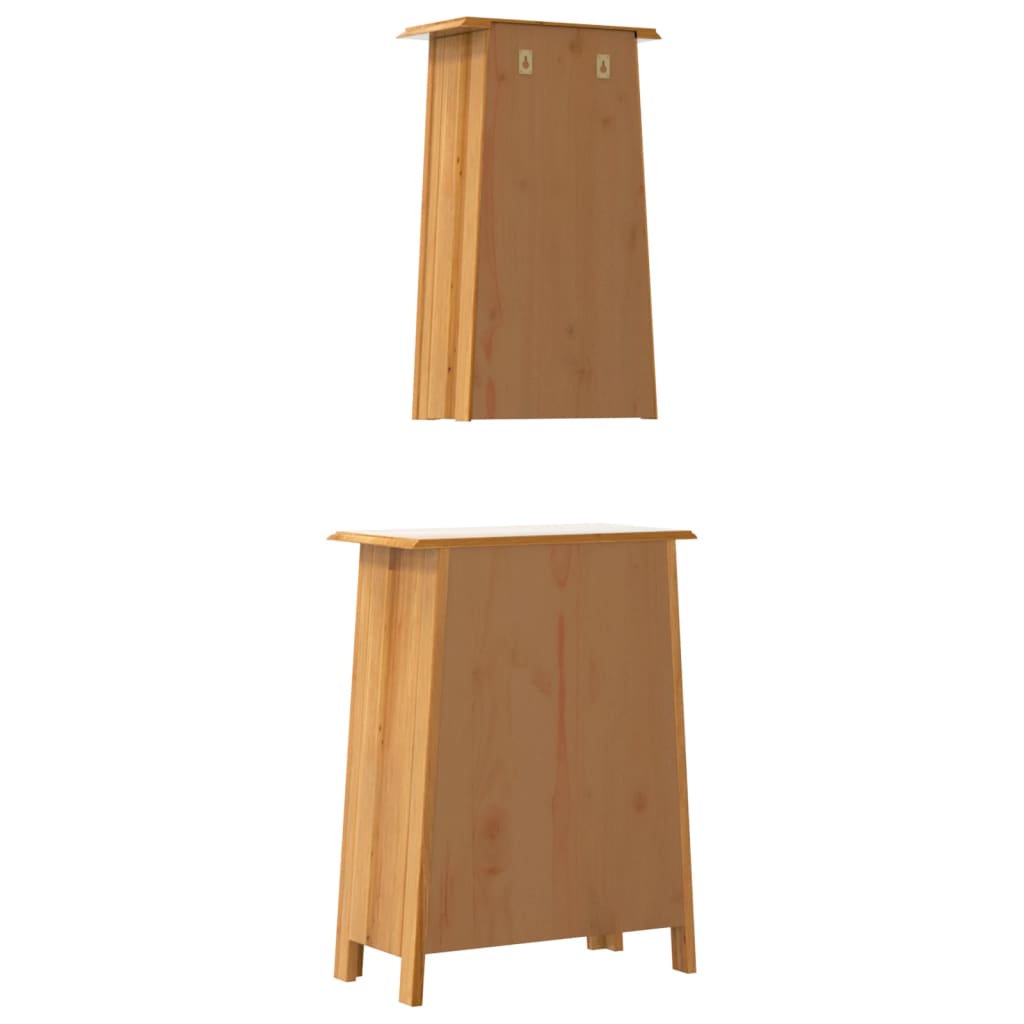 2 részes tömör fenyőfa fürdőszobai bútorszett 7