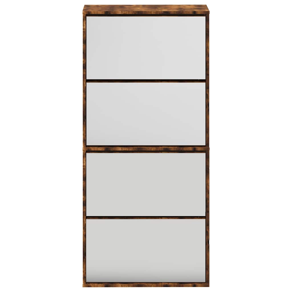 Füstös tölgy 4 szintes cipőszekrény tükörrel 63 x 17 x 134 cm 5