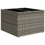 11 részes világosszürke polyrattan kerti ülőgarnitúra párnákkal 5