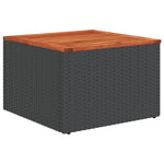 8 részes fekete polyrattan kerti ülőgarnitúra párnákkal 5
