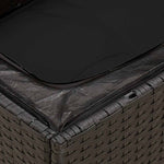 7 részes fekete polyrattan kerti ülőgarnitúra párnával 9